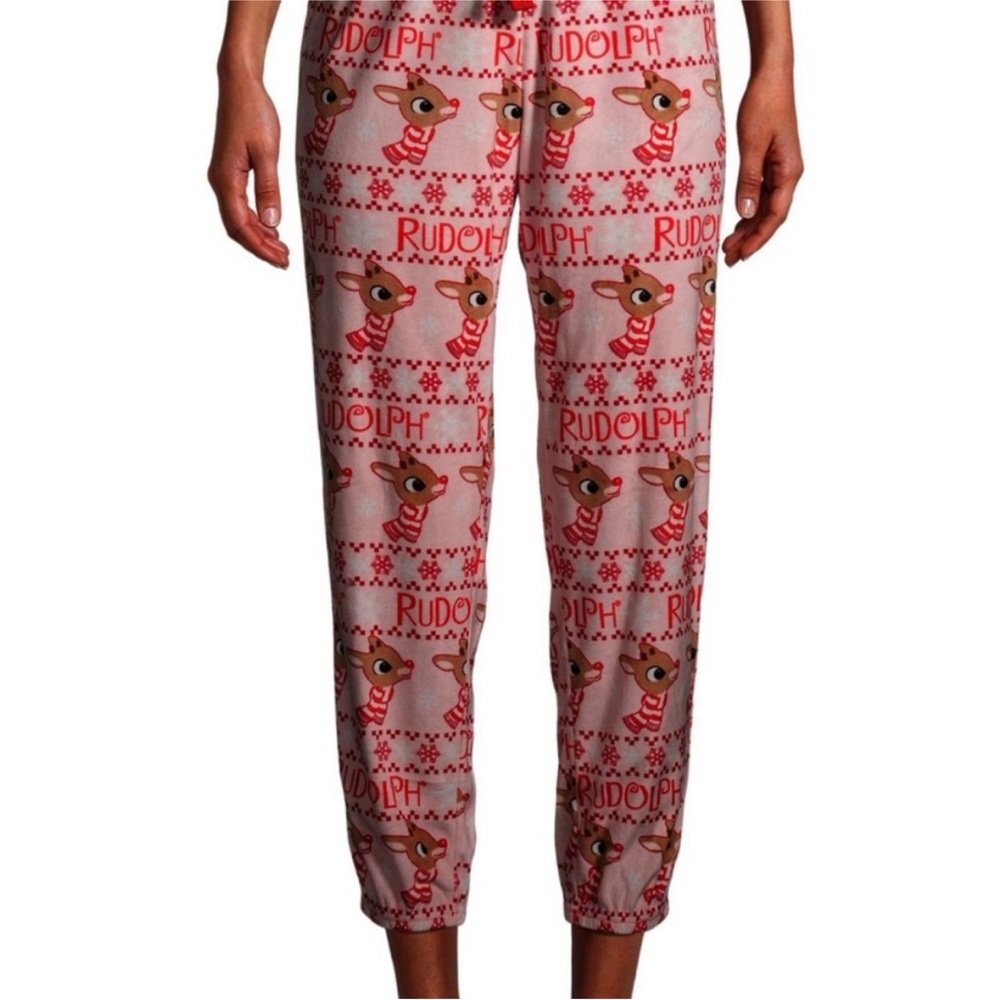 Rudolph the Red Nosed Reindeer Holiday Pajama Pants Size 3XL Pink‎ Festive